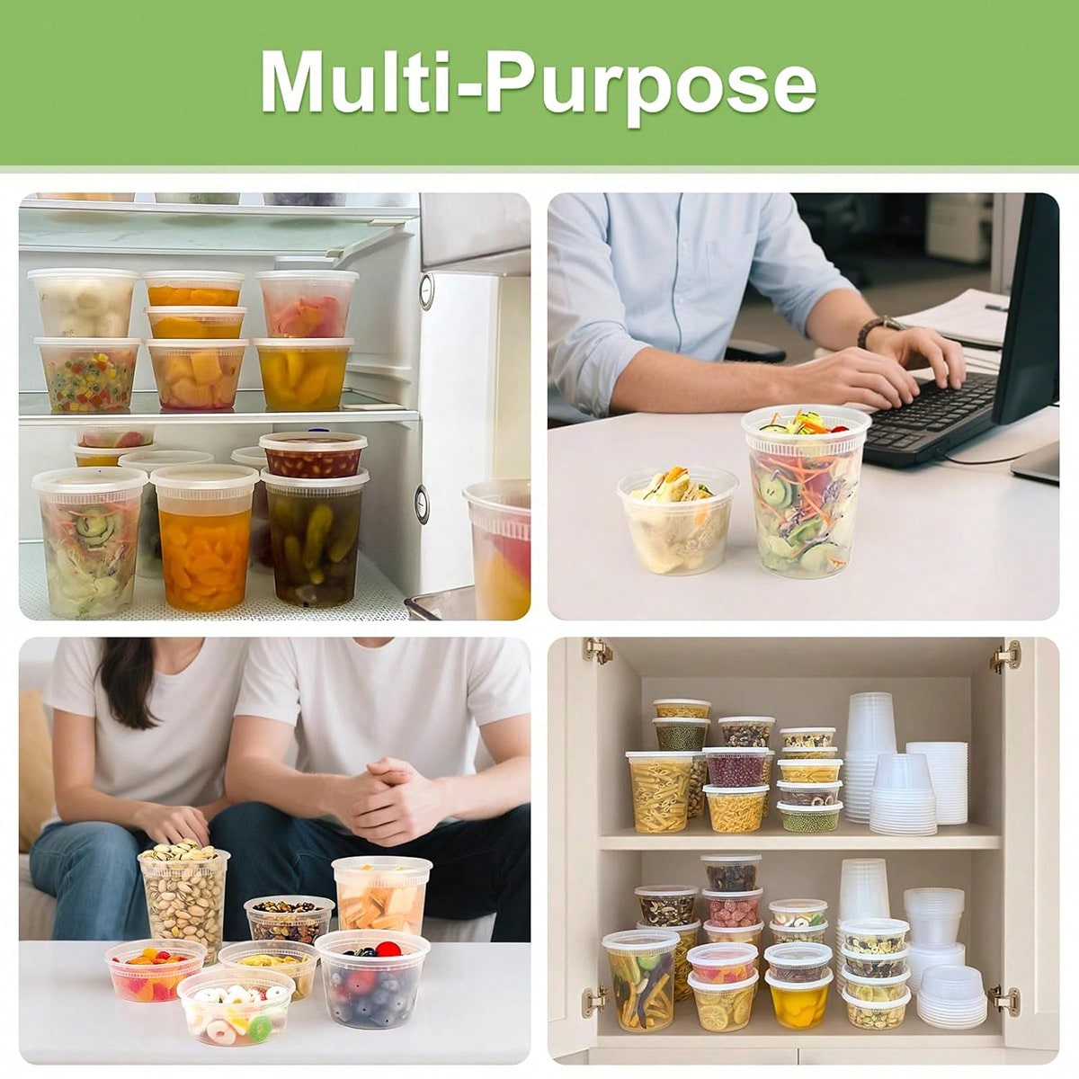 ชุดกล่องเก็บอาหาร 24 ชิ้น ขนาด - Food Storage Prep Containers บทวิจารณ์และราคา